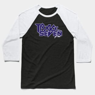 Throwback Purple Track Seven Band Logo Baseball T-Shirt